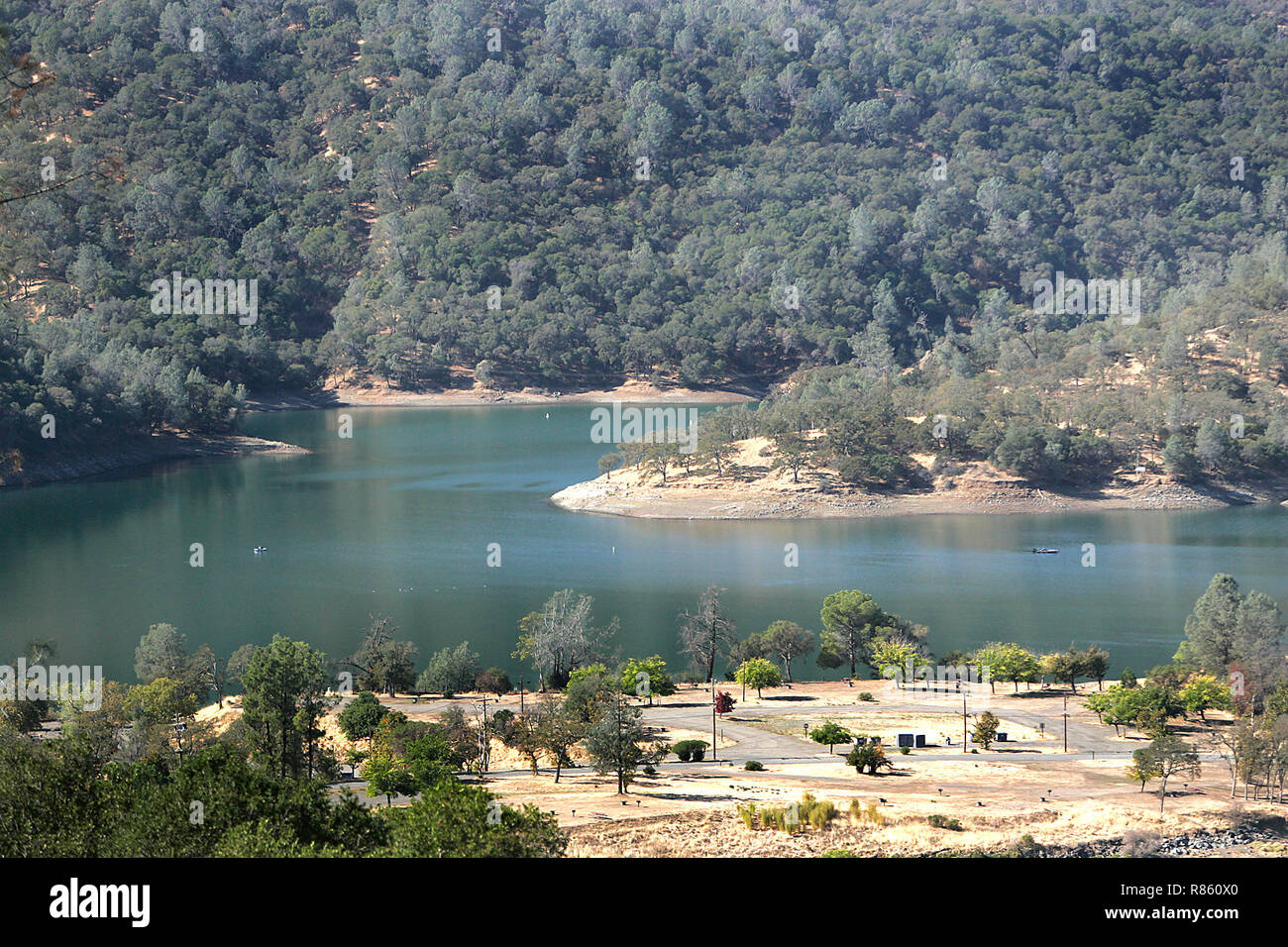 Lake Berryessa, CA, USA. 17th Oct, 2018. Lake Berryessa from near the Steele Canyon Recreation