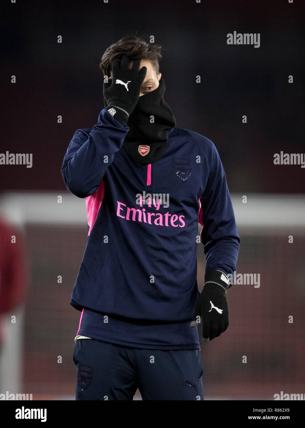 London Uk 13th December 2018 Mesut Ozil Of Arsenal Holds His