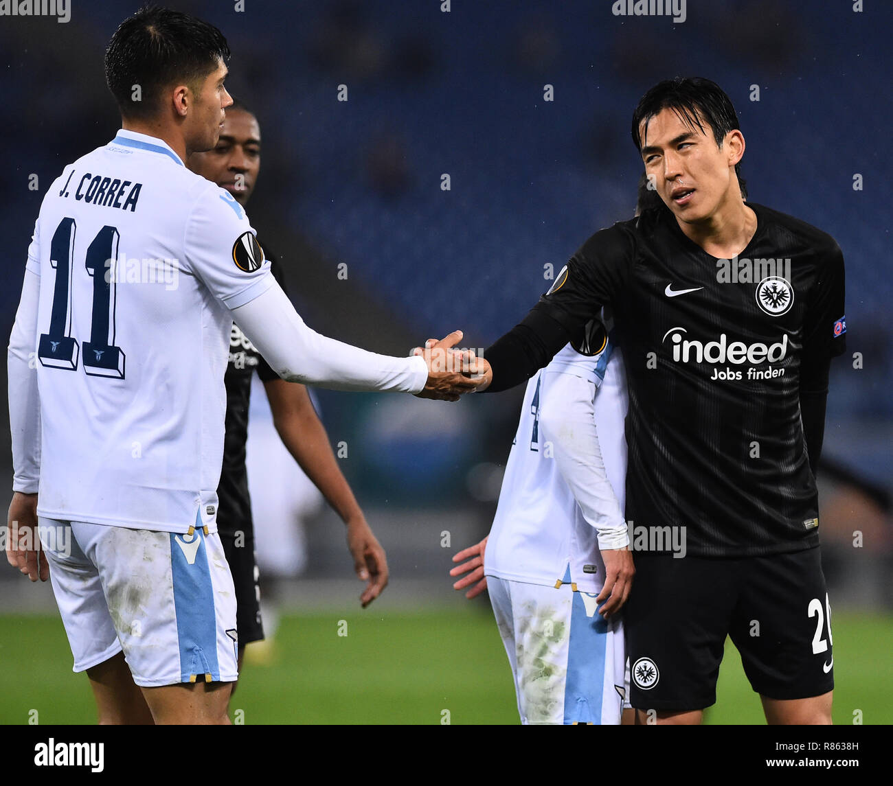 Rome, Italy. 13th Dec, 2018. Europa League match 6 Lazio vs Eintracht Frankfurt-Rome-13-12-2018 In the picture Makoto Hasebe injury Photo Photographer01 Credit: Independent Photo Agency/Alamy Live News Stock Photo