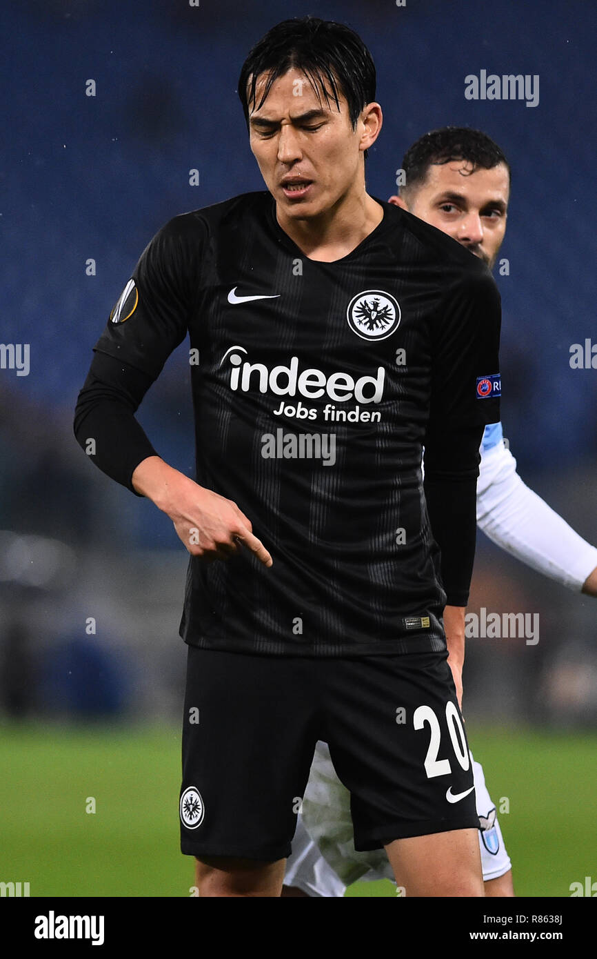 Rome, Italy. 13th Dec, 2018. Europa League match 6 Lazio vs Eintracht Frankfurt-Rome-13-12-2018 In the picture Makoto Hasebe injury Photo Photographer01 Credit: Independent Photo Agency/Alamy Live News Stock Photo