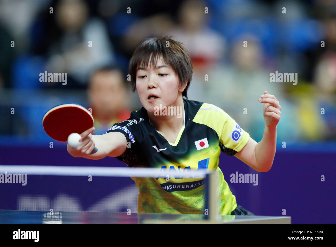 Incheon, South Korea. 13th Dec, 2018. Saki Shibata (JPN) Table Tennis :  Seamaster 2018 ITTF World Tour Grand Finals Women's Singles at Namdong  Gymnasium in Incheon, South Korea . Credit: Naoki Morita/AFLO