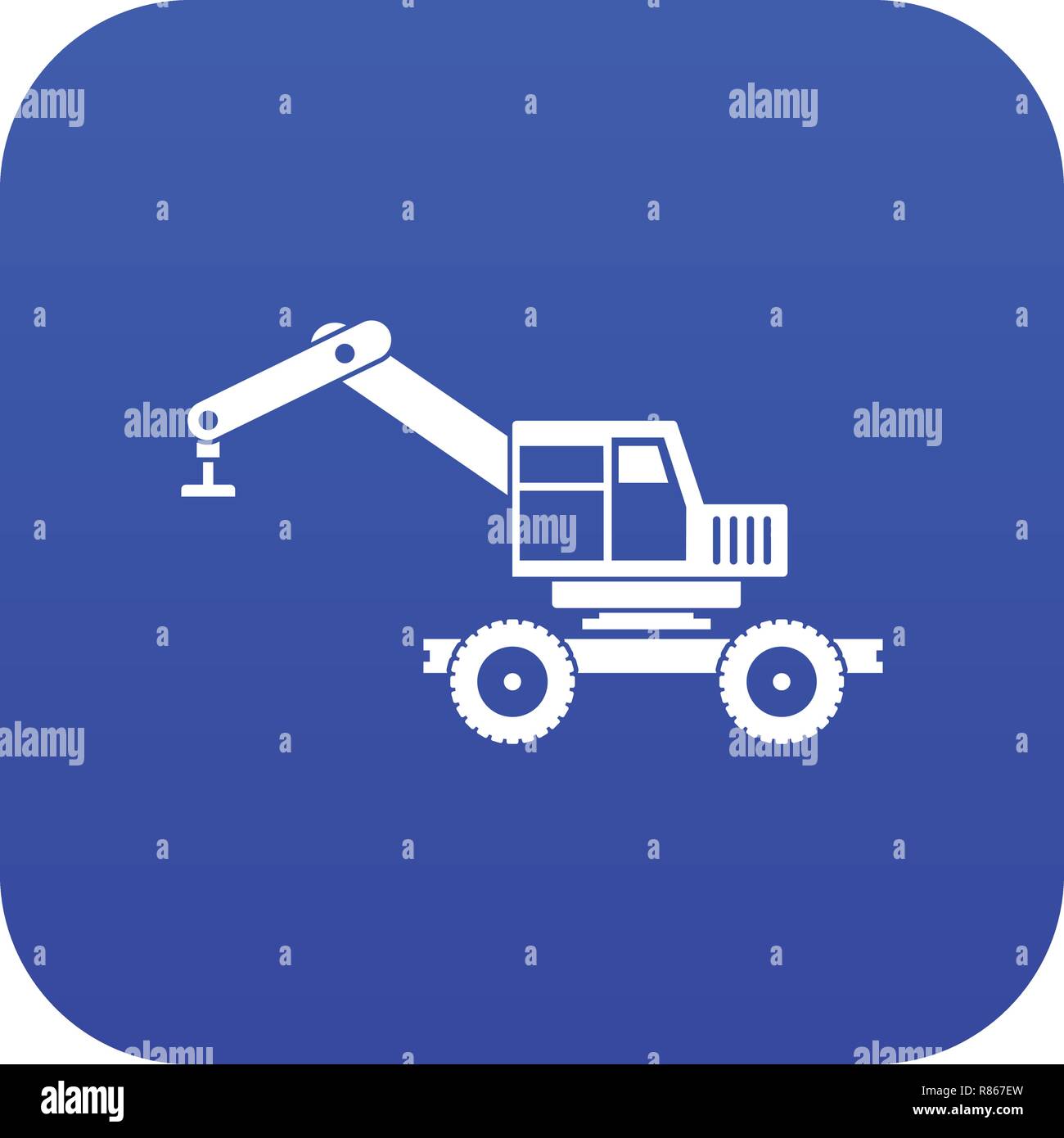 Crane truck icon digital blue Stock Vector Image & Art - Alamy