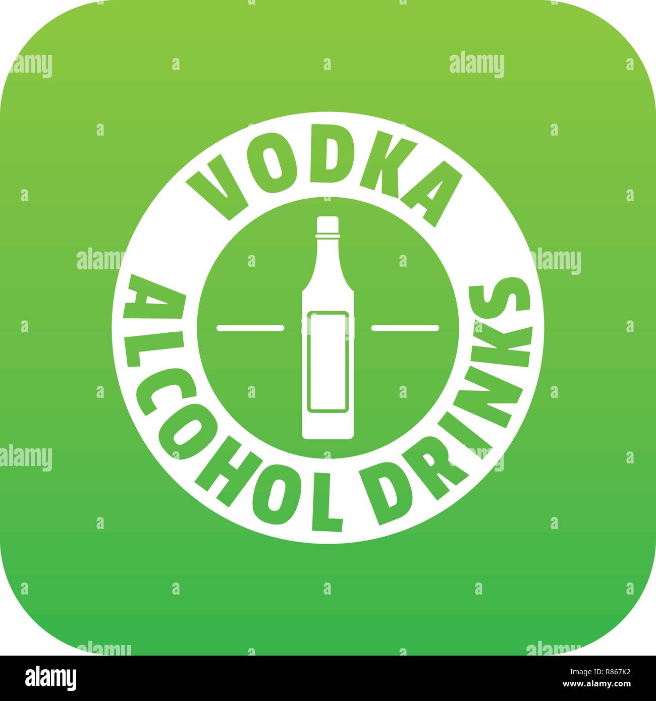 Quality vodka icon green vector Stock Vector Image & Art - Alamy
