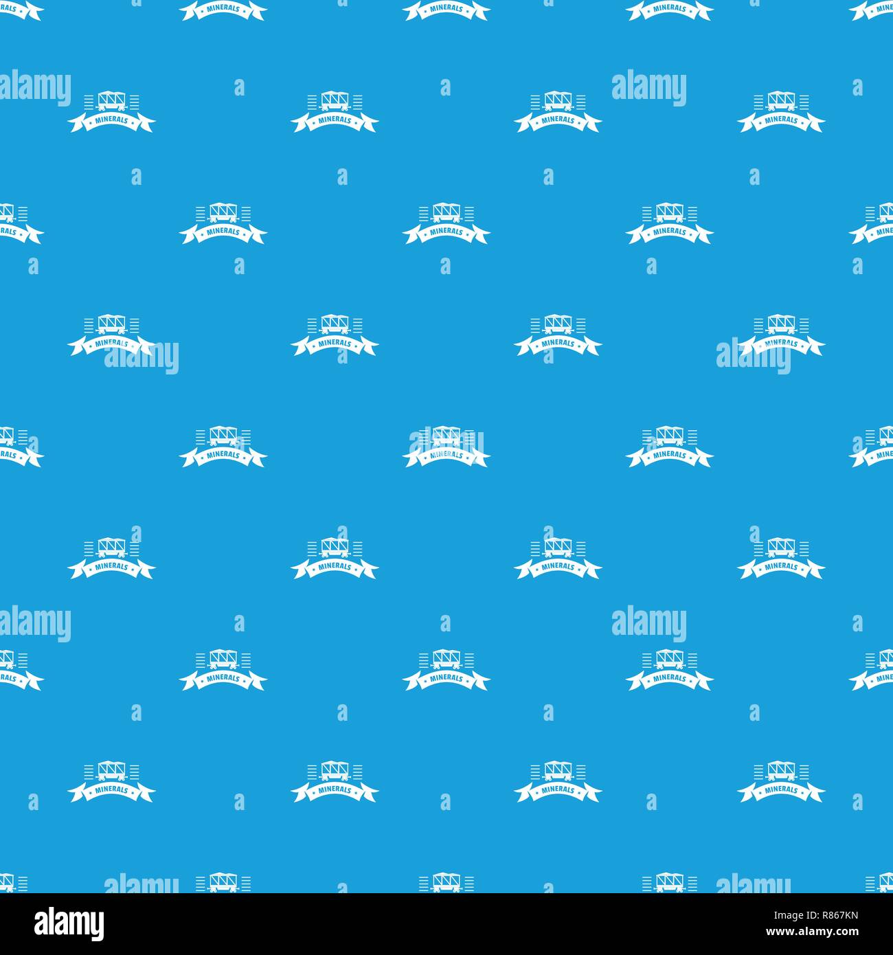 Cargo wagon pattern vector seamless blue Stock Vector
