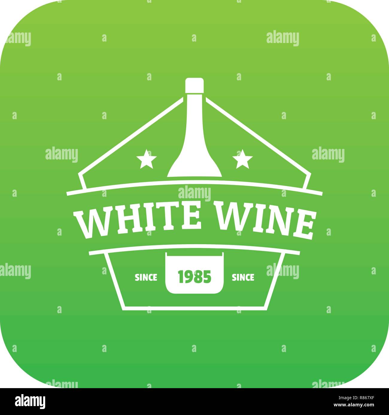 Bottle wine icon green vector Stock Vector Image & Art - Alamy