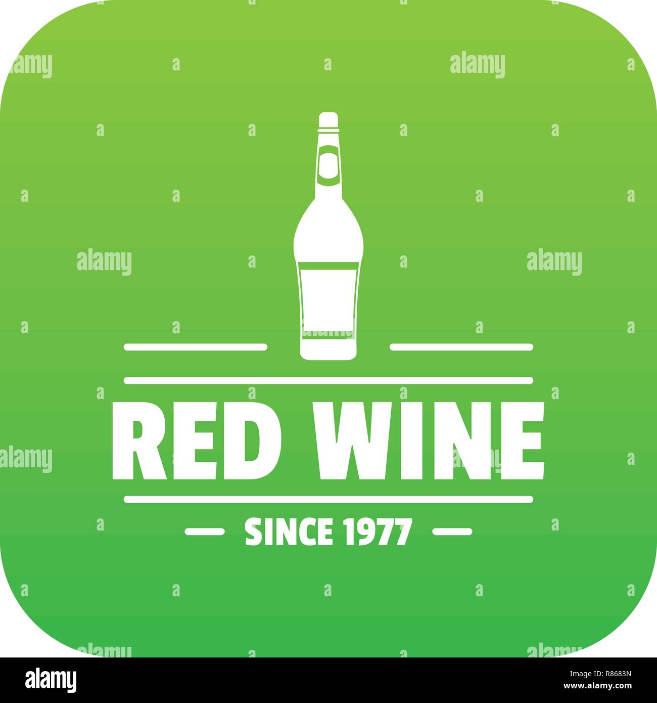 Glass wine icon green vector Stock Vector Image & Art - Alamy