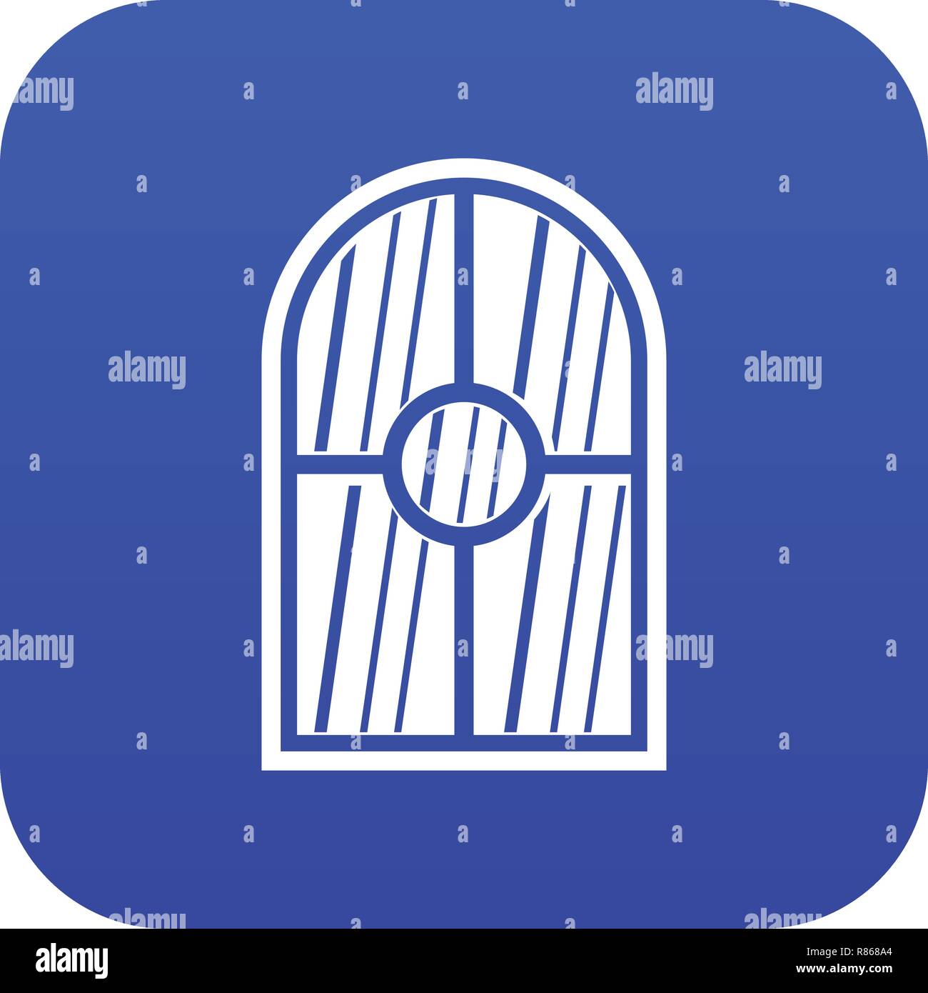 Arched window icon digital blue Stock Vector Image & Art - Alamy