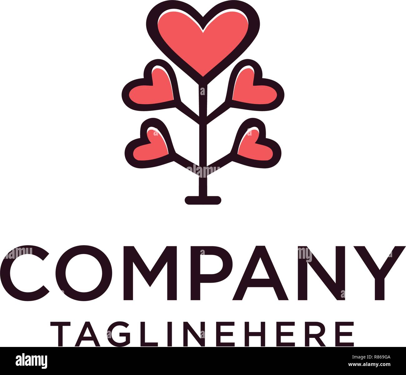 Love Tree Illustration Design, vector logo illustration Stock Vector Image & Art Alamy