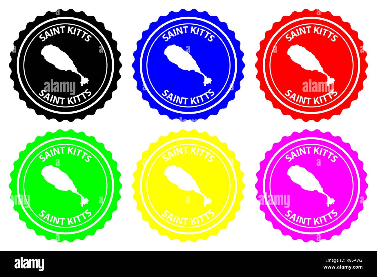 Saint Kitts rubber stamp vector, Federation of Saint Christopher