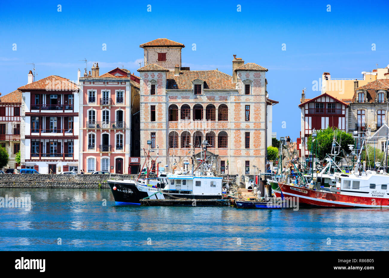 St Jean de Luz fishing harbour, France Stock Photo Alamy