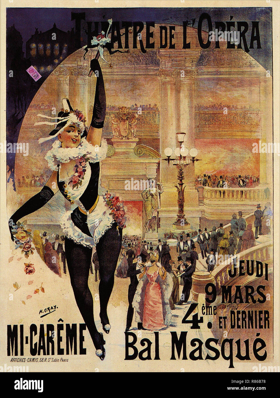 Bal Masque Théatre de l'Opéra - Vintage advertising poster Stock Photo -  Alamy