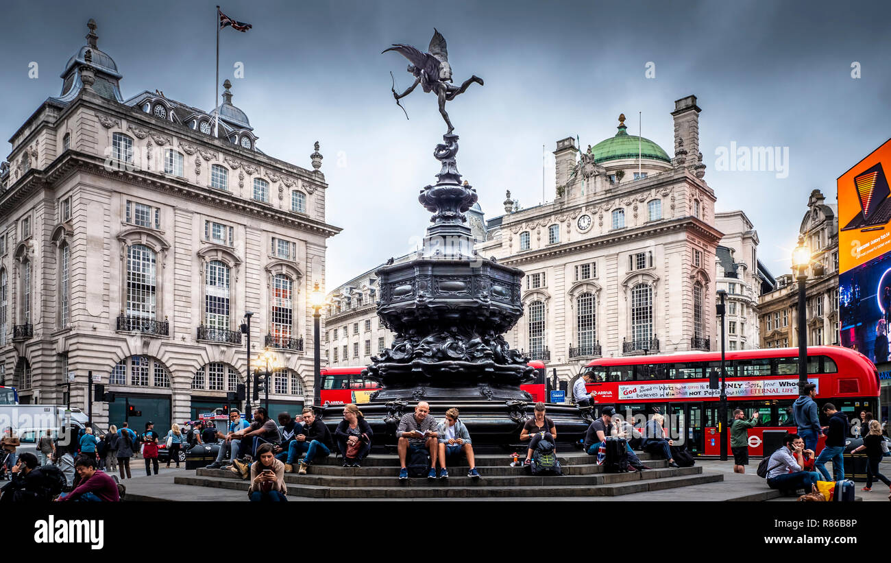 Piccadilly Circus in London, UK. Stock Photo
