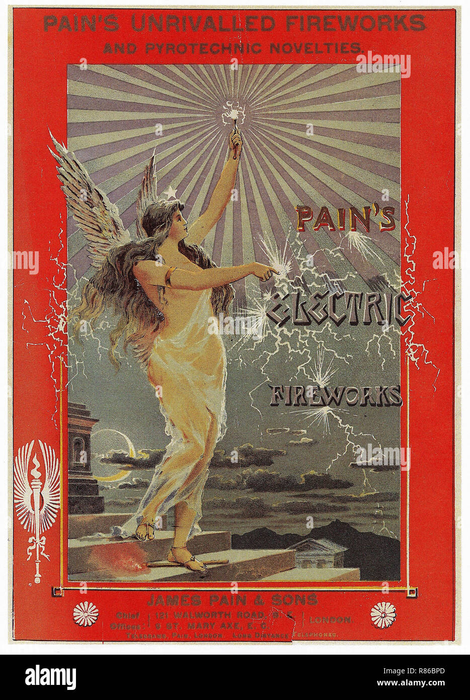 Pains Unrivalled Electric Fireworks Pyrotechnic Novelties Vintage