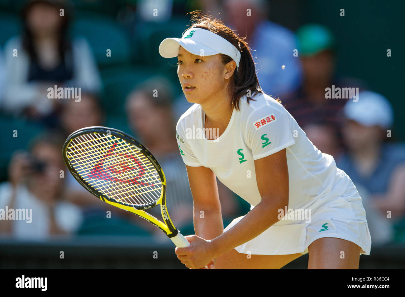 Kurumi Nara of Japan in action during the Wimbledon Championships 2018  Stock Photo - Alamy