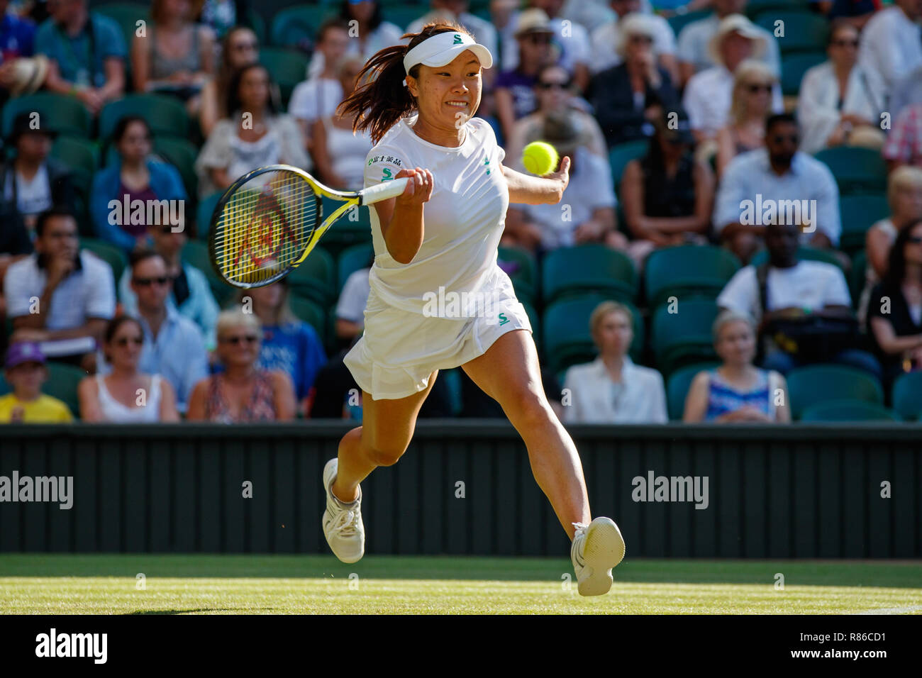 Kurumi Nara of Japan in action during the Wimbledon Championships 2018
