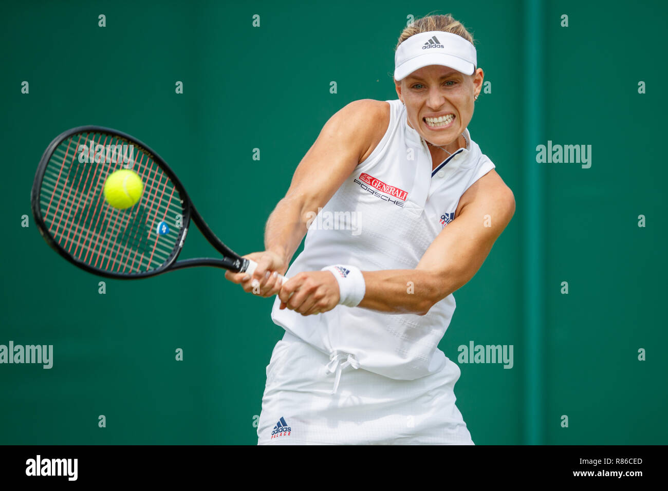 Angelique Kerber of Germany in action during the Wimbledon Championships 2018 Stock Photo