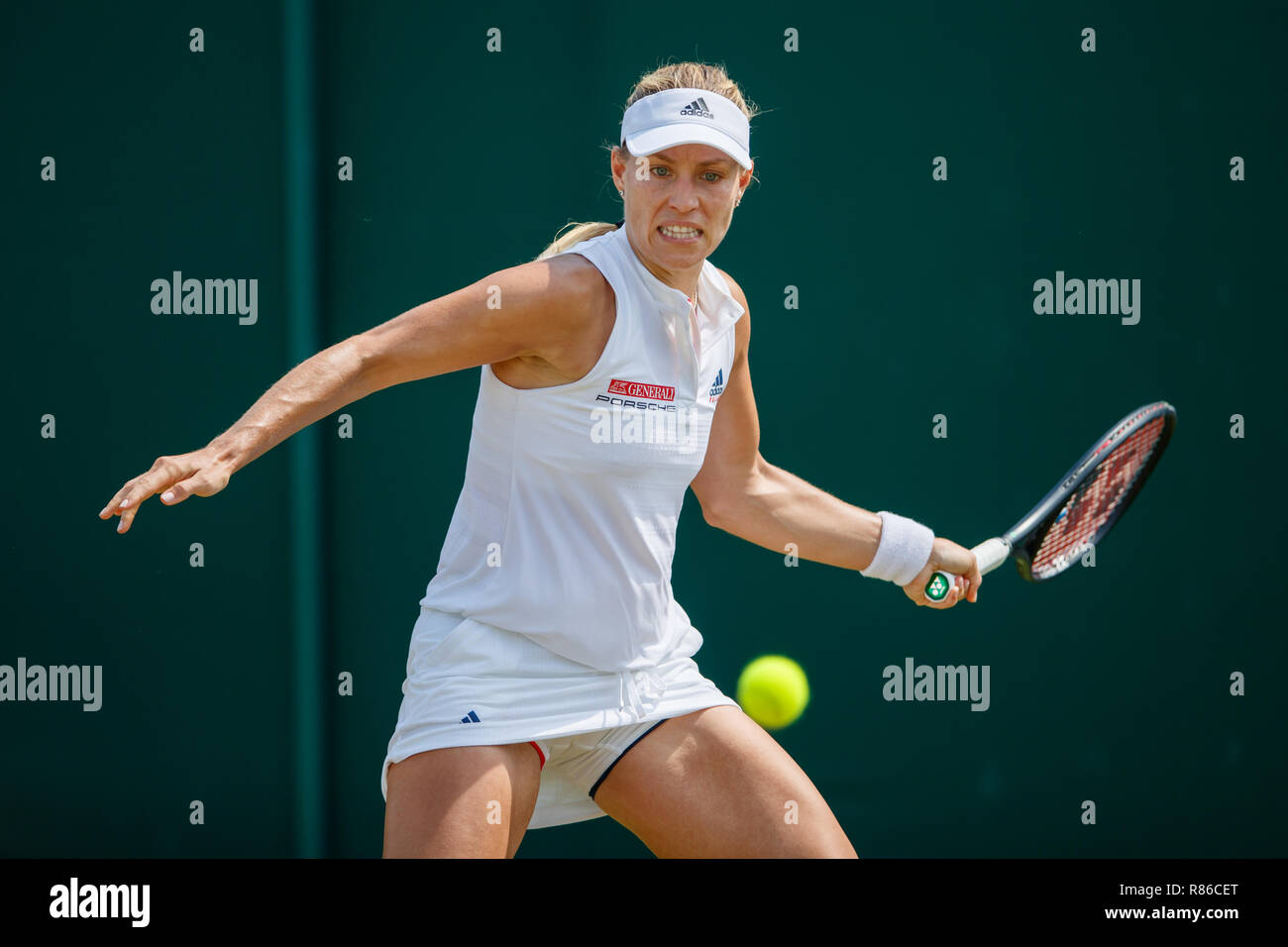 Angelique Kerber of Germany in action during the Wimbledon ...
