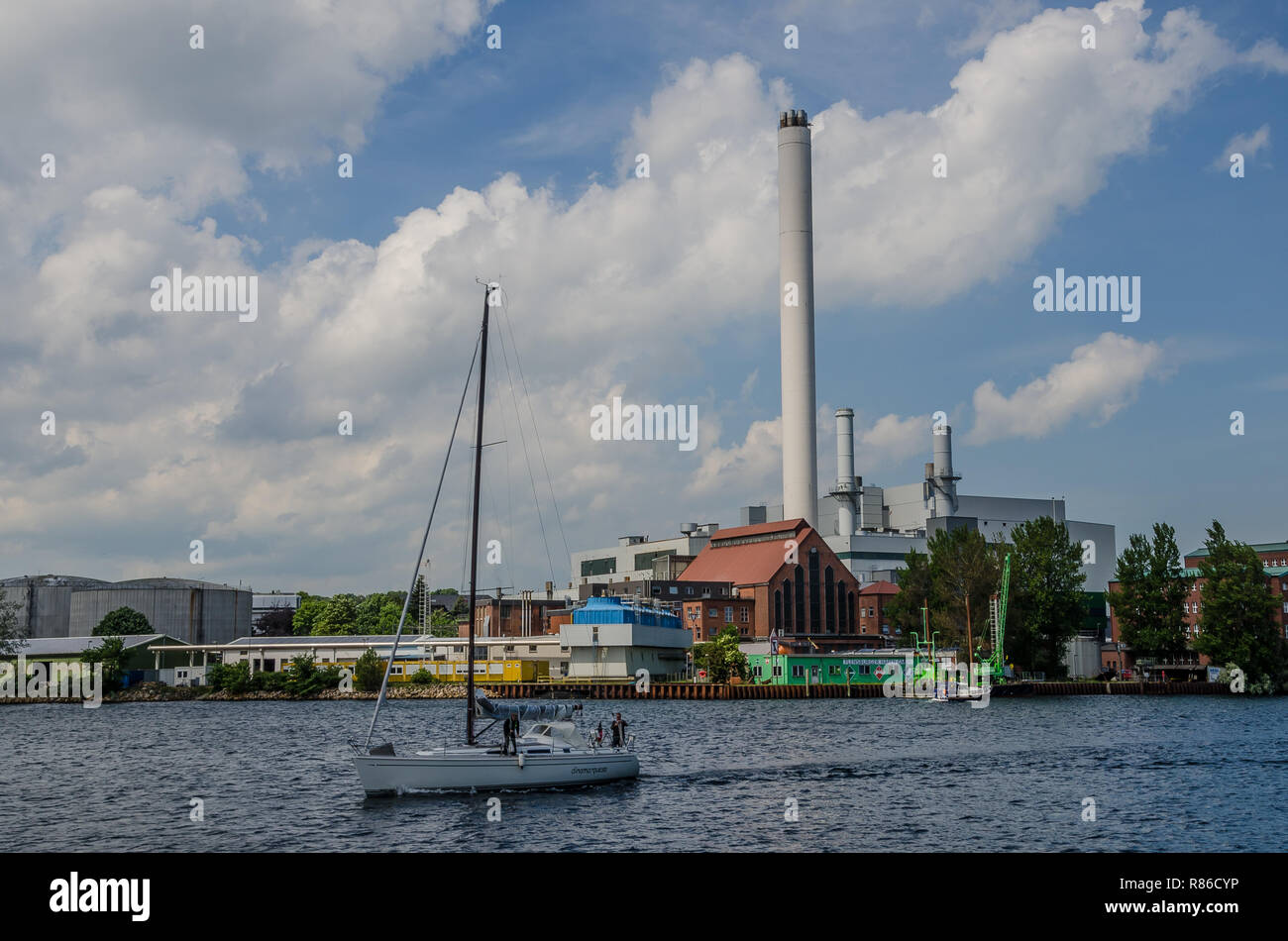 Stadtwerke Flensburg GmbH Coal Power Plant Stock Photo