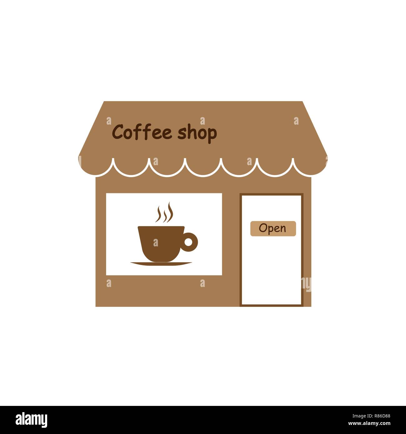 Commerce, coffee shop, store icon. Vector illustration. Stock Vector