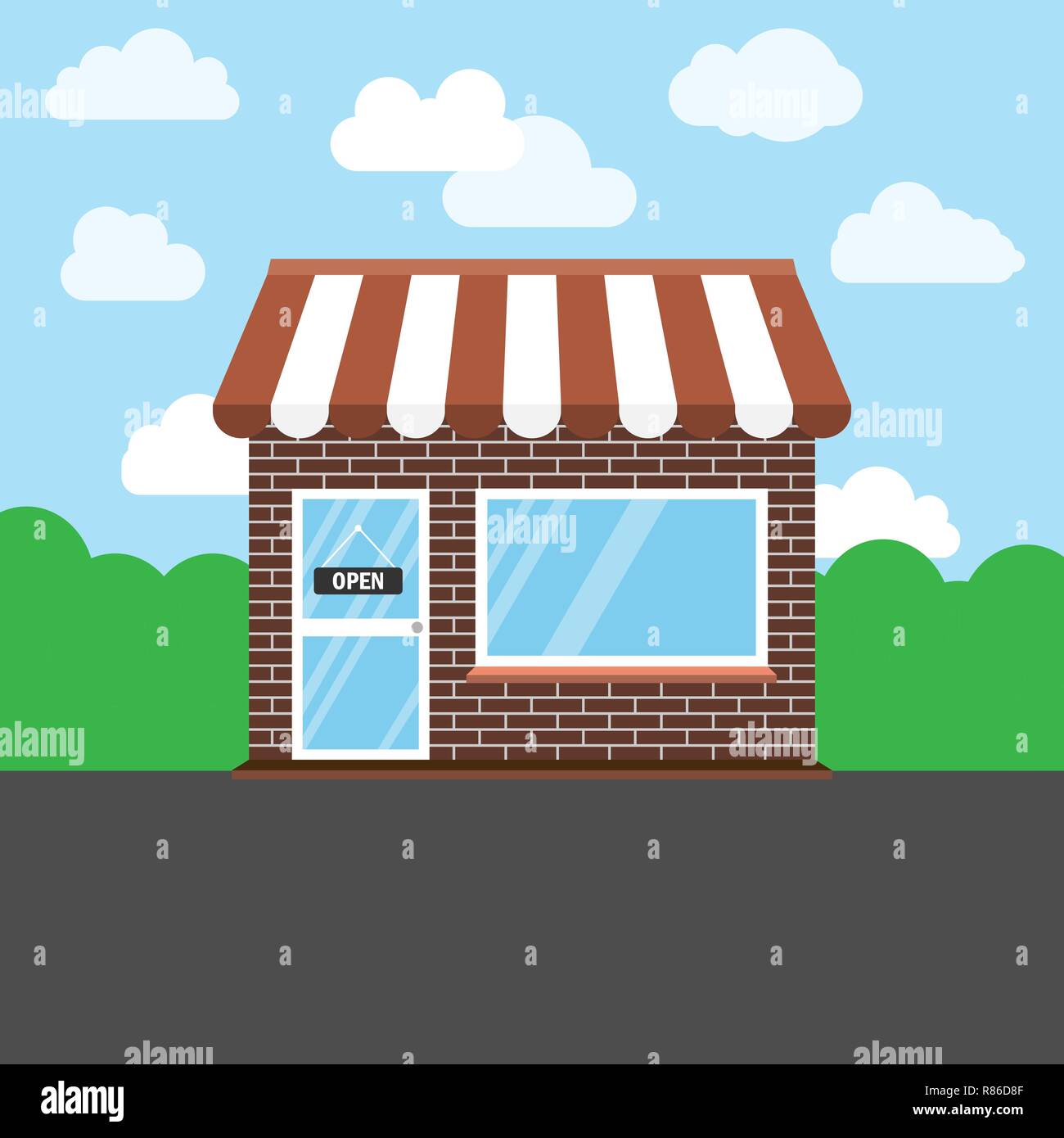 Store shop small retail vector hi-res stock photography and images - Alamy