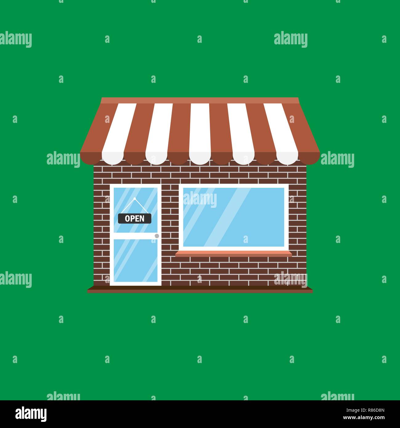 Commerce, shop, store icon. Vector illustration. Building Stock Vector