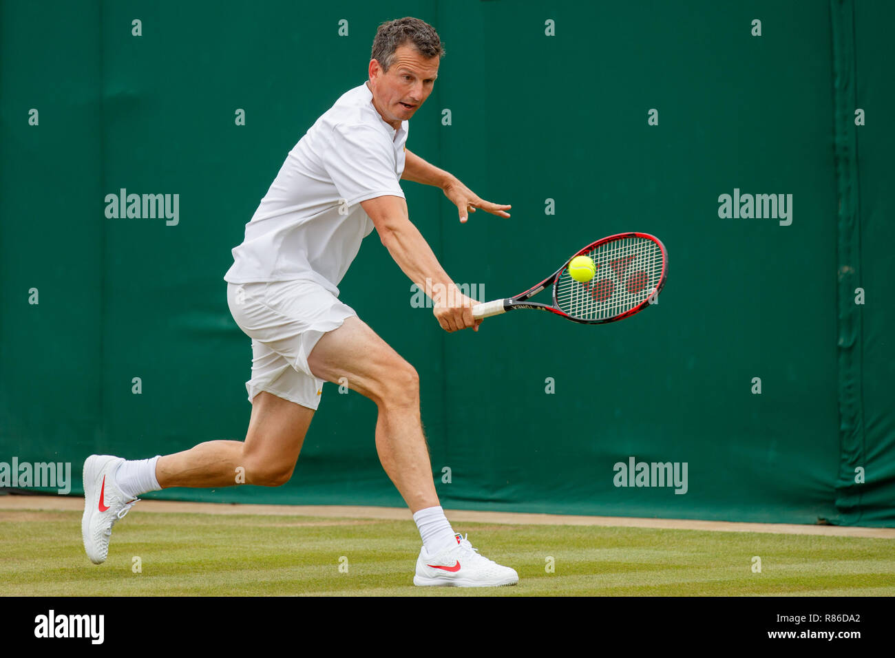 Tennis legend Richard Krajicek during the Wimbledon Championships 2018  Stock Photo - Alamy