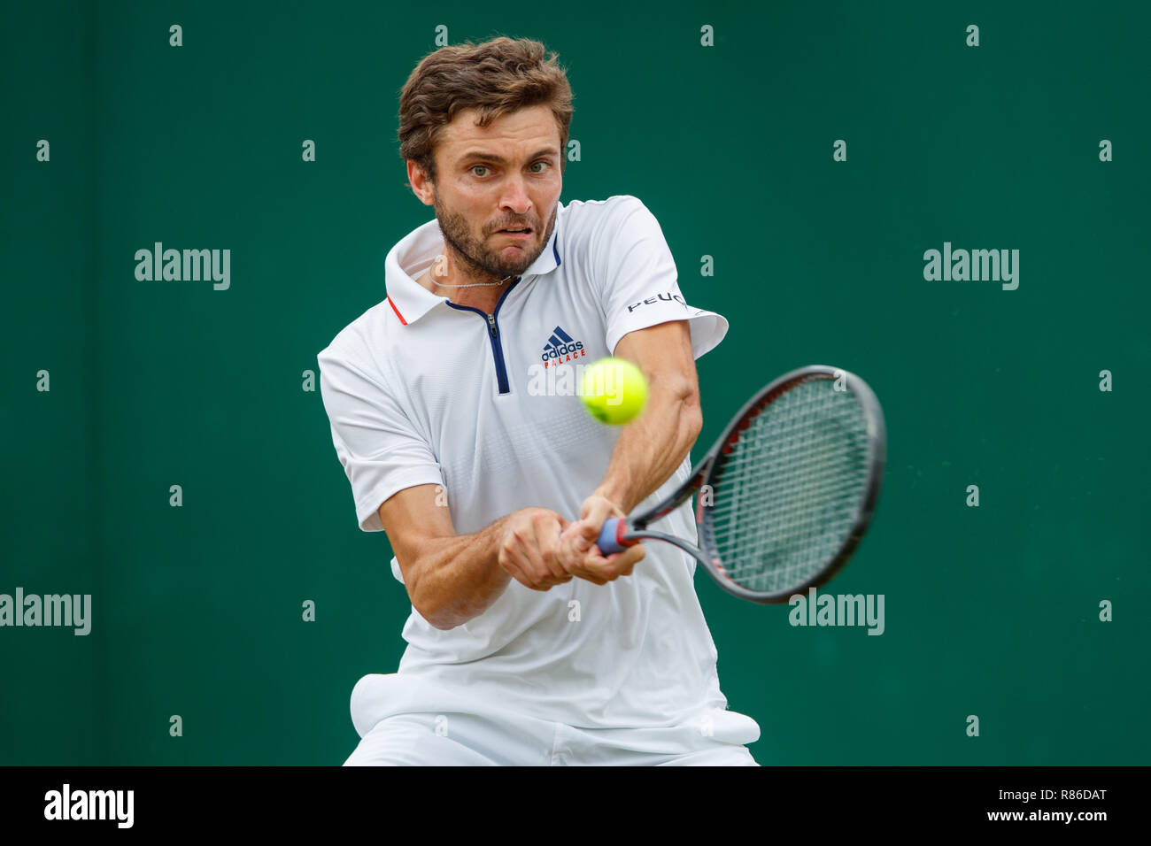 Gilles Simon of France during the Wimbledon Championships 2018 Stock ...