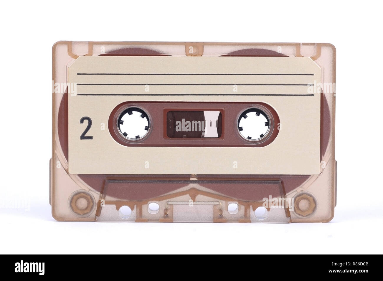 old cassete tape on white background Stock Photo