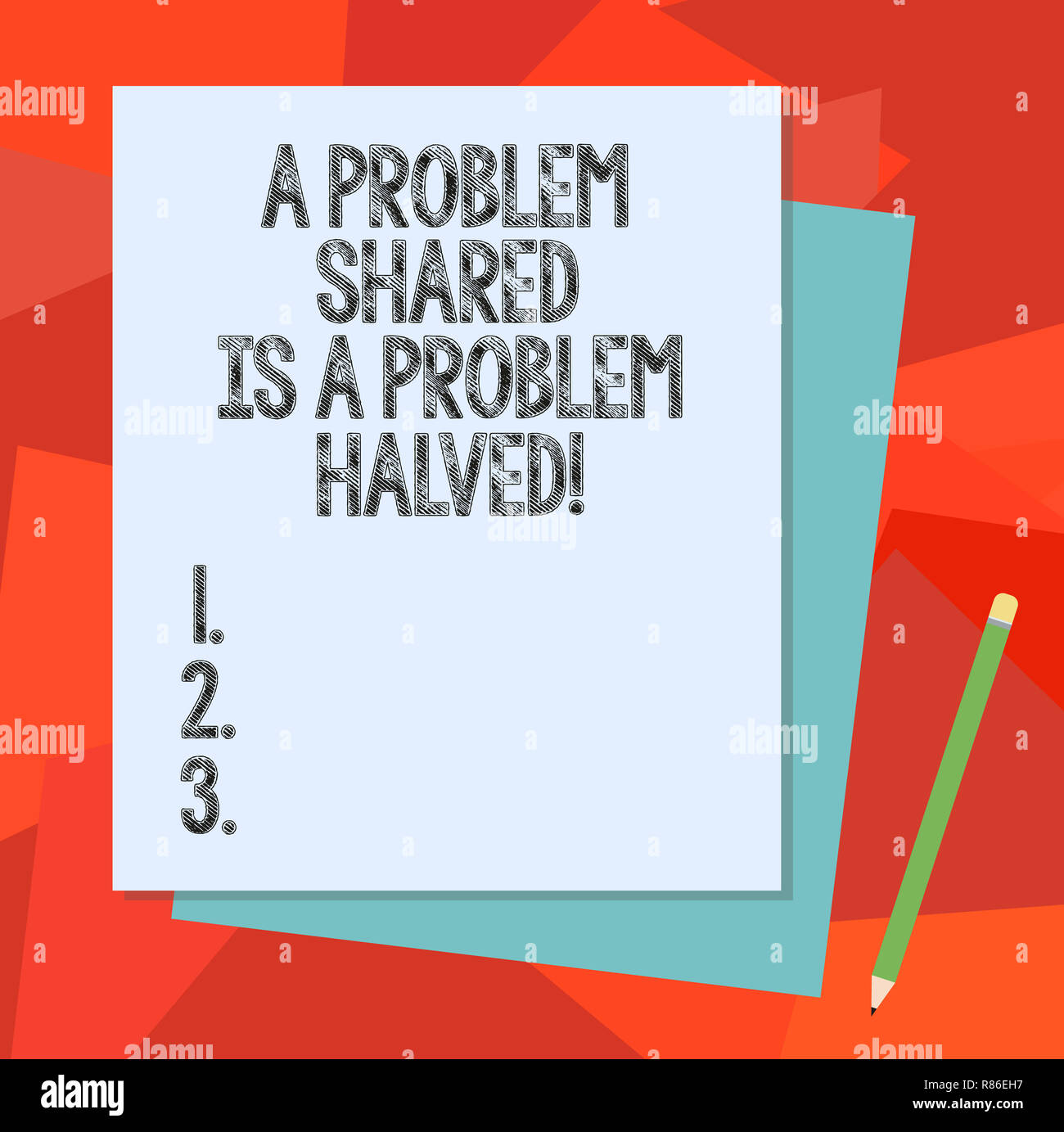 Text sign showing A Problem Shared Is A Problem Halved. Conceptual ...