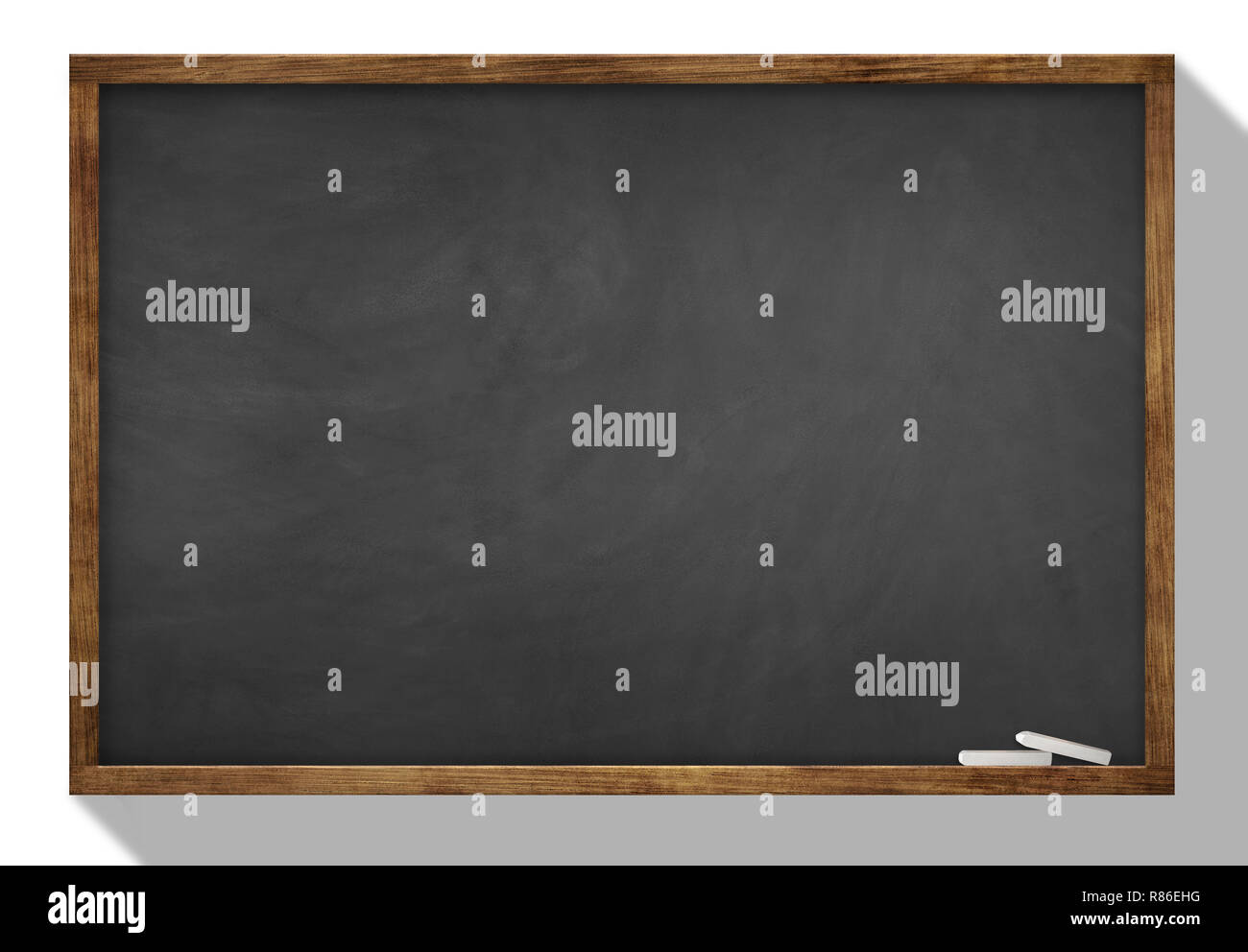Blank slate blackboard on white background Stock Photo Alamy