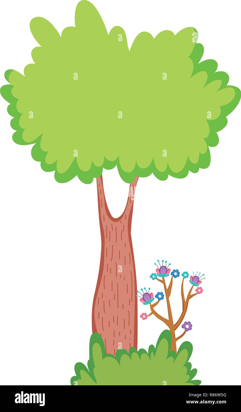 tree plant in the landscape Stock Vector Image & Art - Alamy