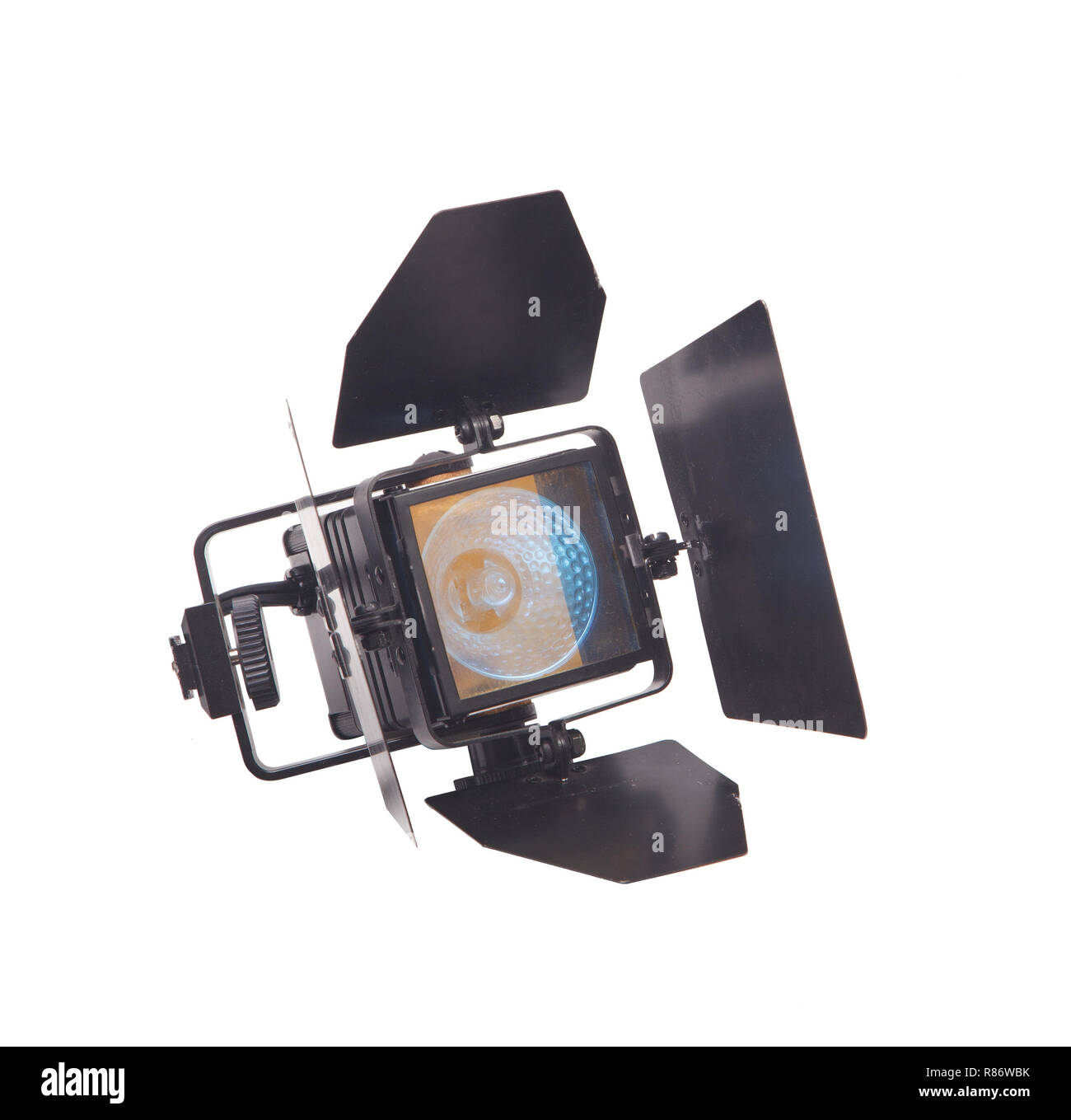 Lantern, video light isolated on white Stock Photo
