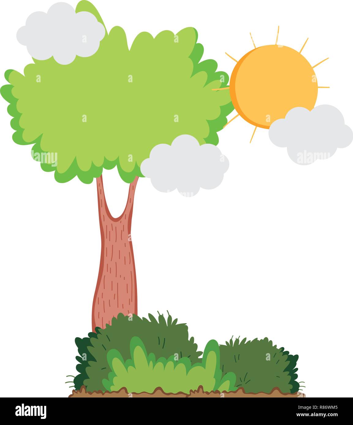 tree plant in the landscape Stock Vector Image & Art - Alamy