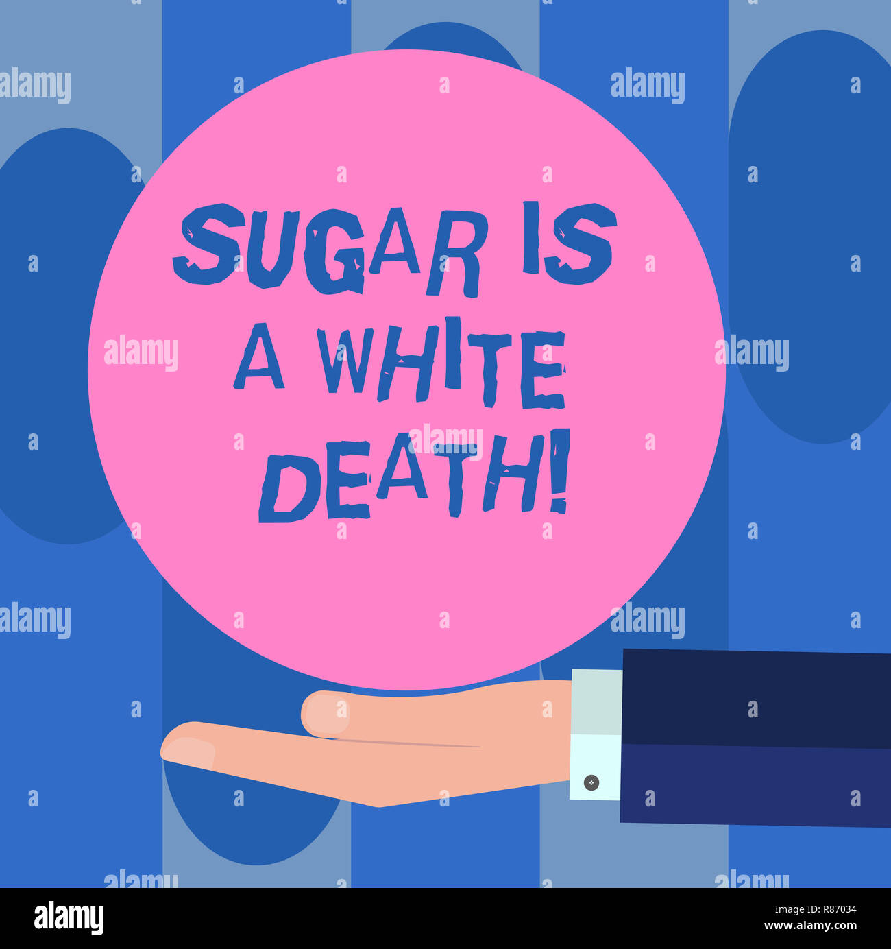 Handwriting text Sugar Is A White Death. Concept meaning Sweets ...