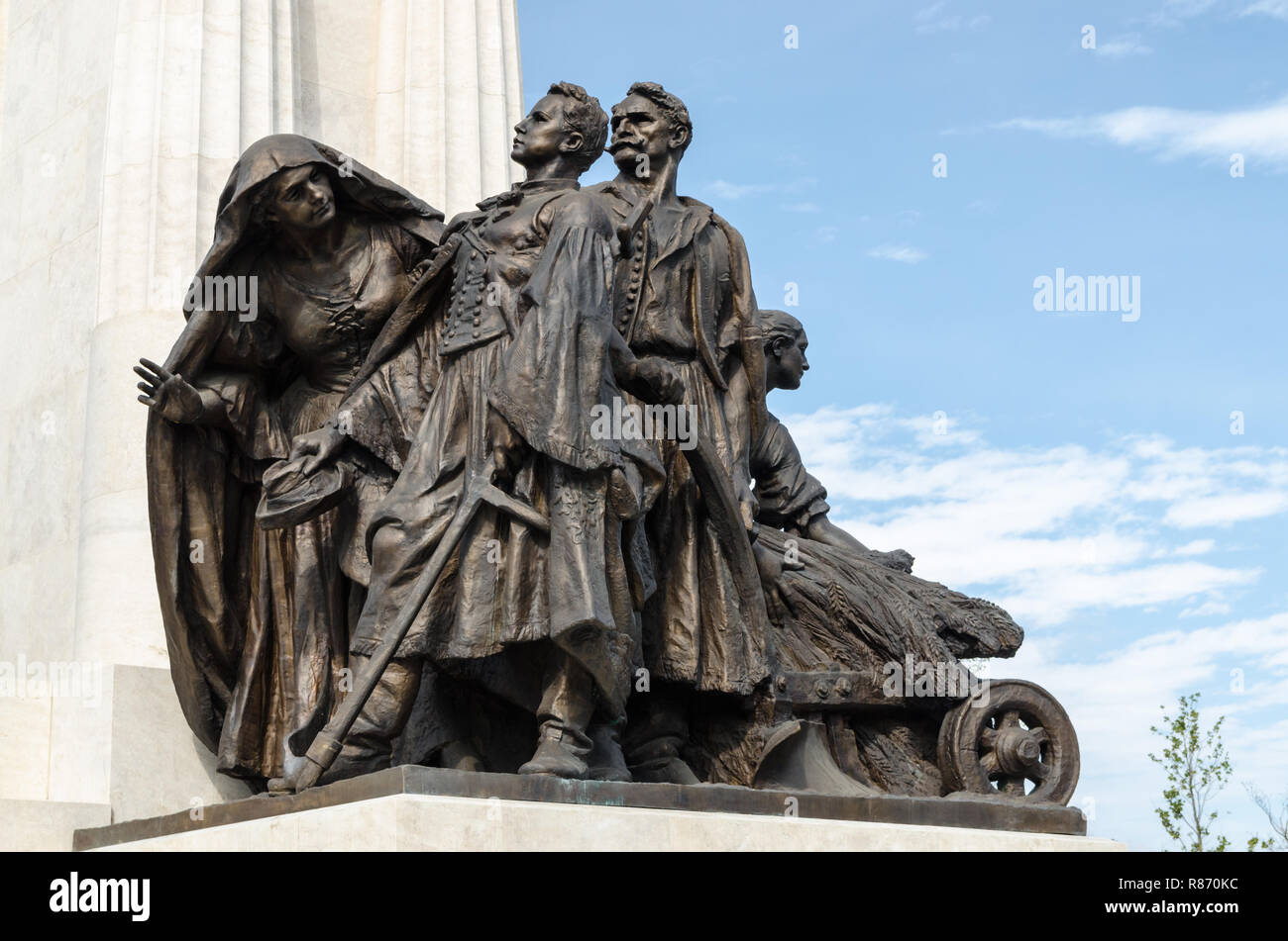 Part of Tisza Istvan Monument, Budapest, Hungary Stock Photo