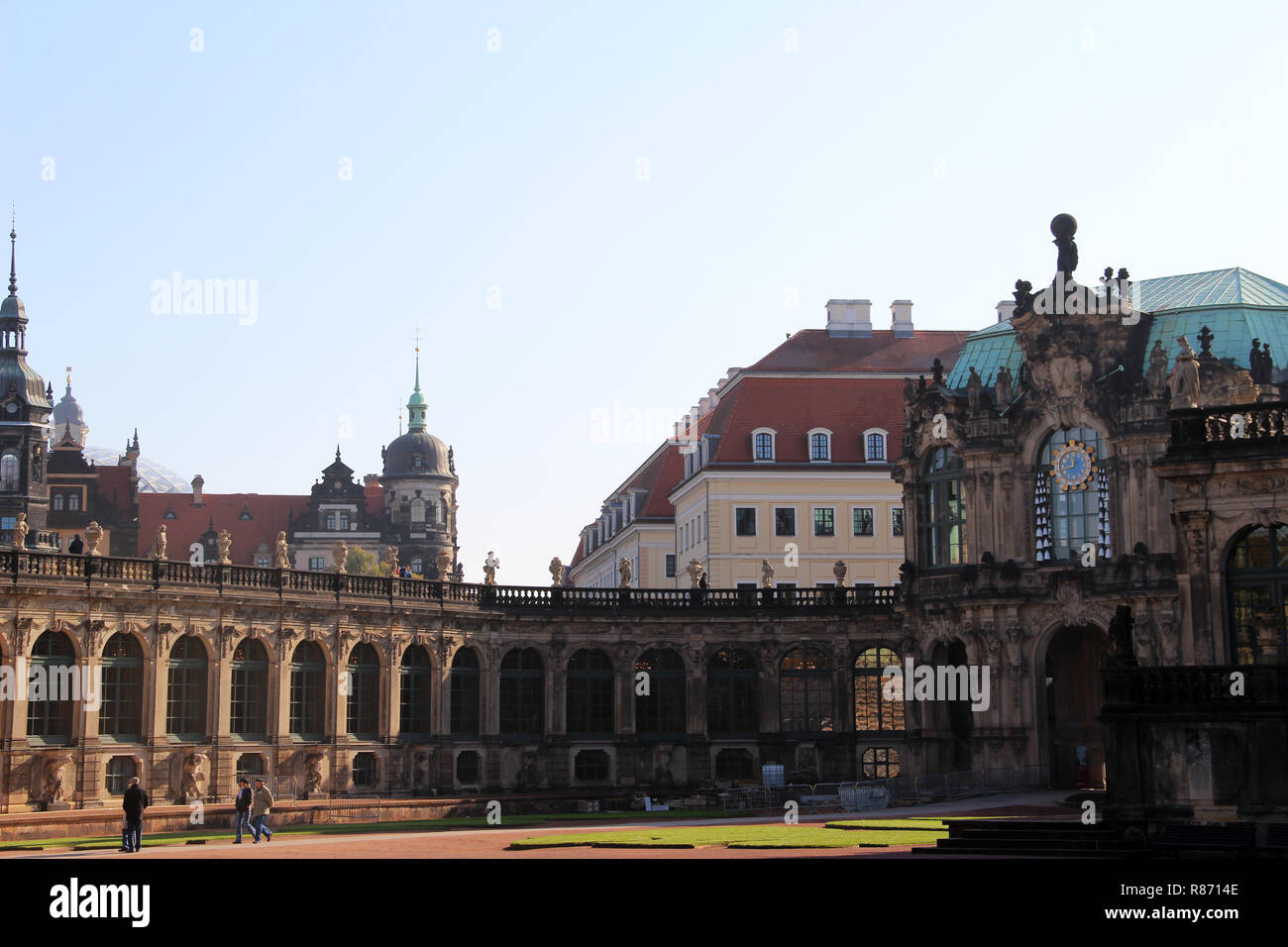 view on the residenzschloß dresden germany photographed during a sightseeing tour at a sunny day Stock Photo