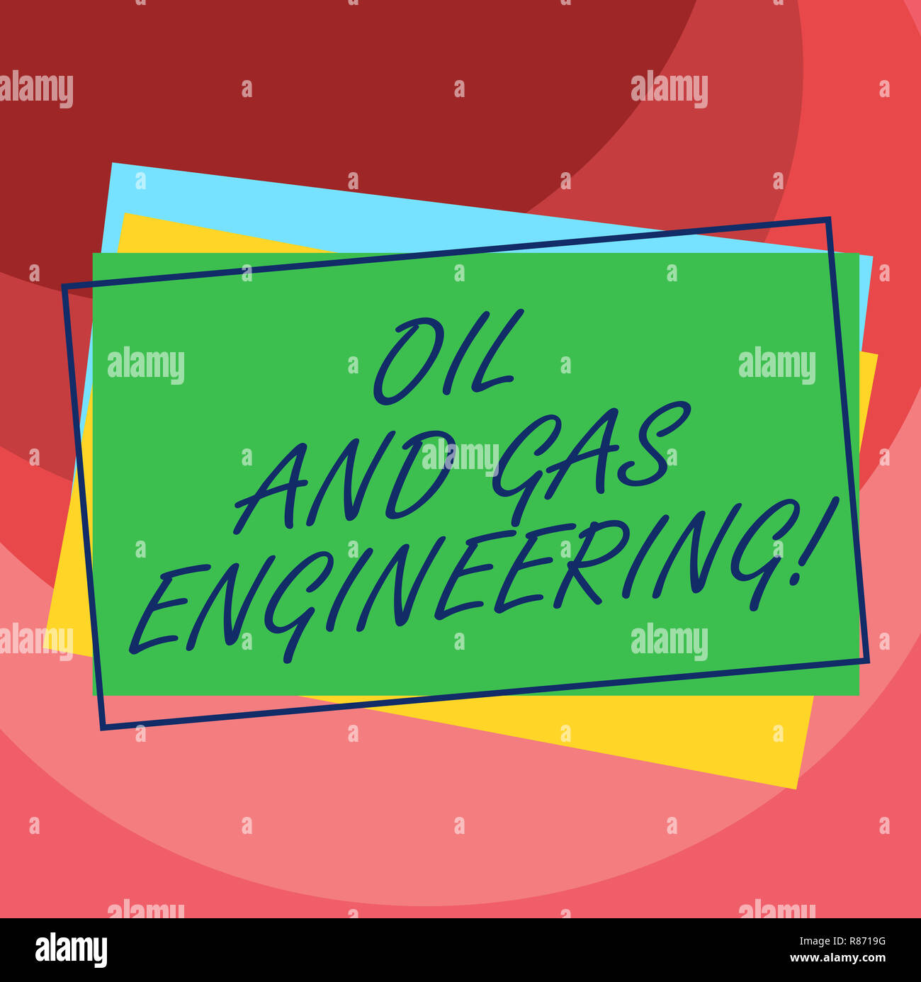 Handwriting text Oil And Gas Engineering. Concept meaning Petroleum