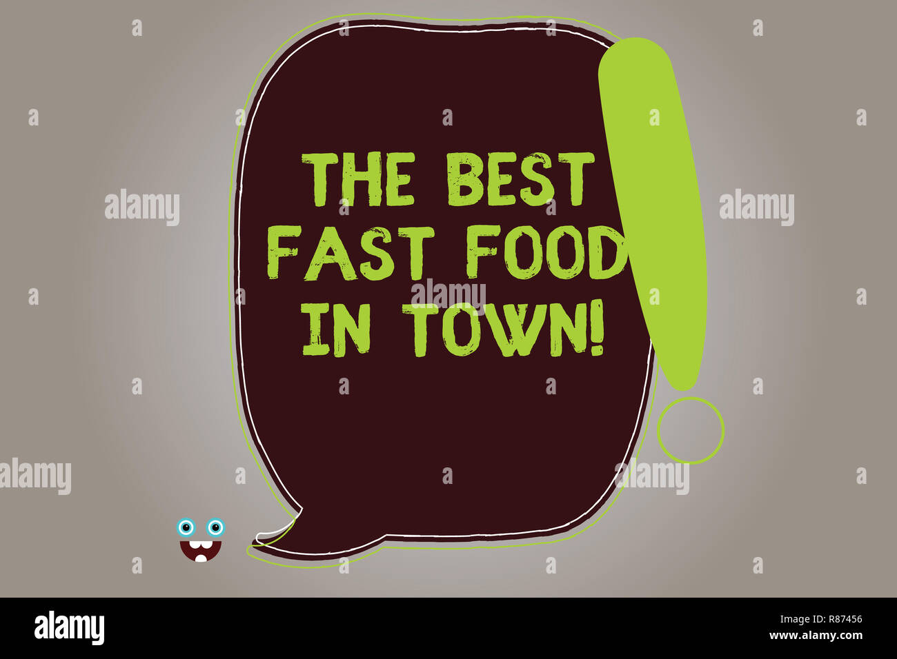Conceptual hand writing showing The Best Fast Food In Town. Business ...