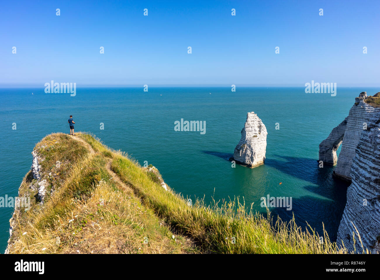 Etretat view a view Stock Photo