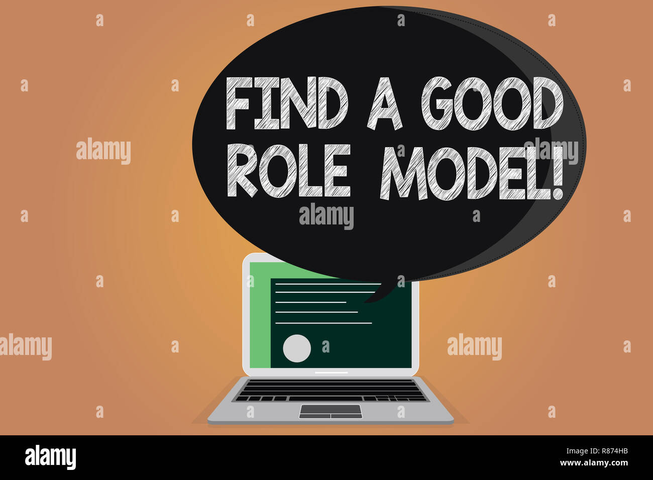 Writing note showing Find A Good Role Model. Business photo showcasing ...