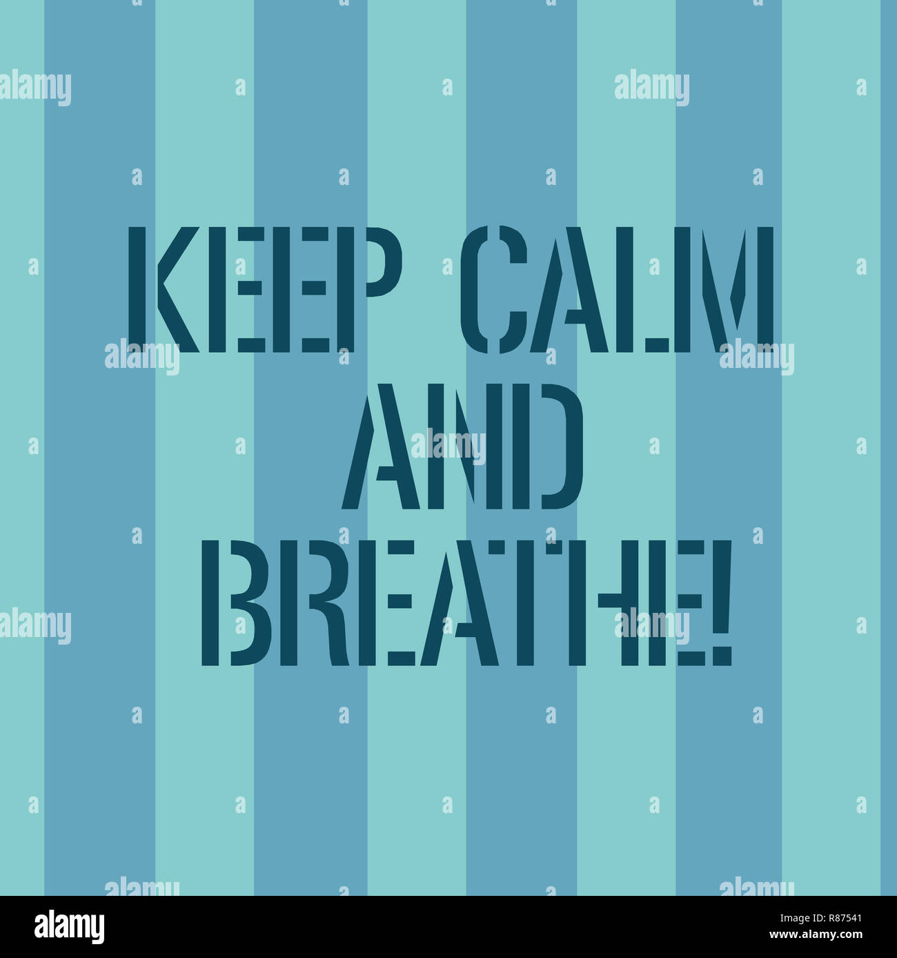 Conceptual hand writing showing Keep Calm And Breathe. Business photo ...