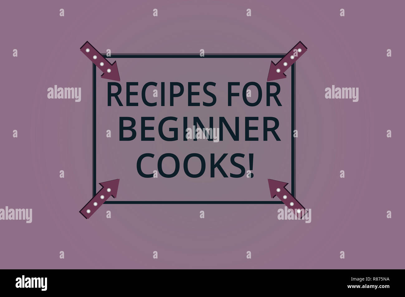 Handwriting text Recipes For Beginner Cooks. Concept meaning