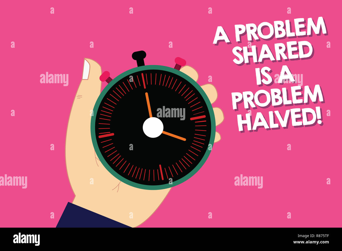 Handwriting text writing A Problem Shared Is A Problem Halved. Concept ...