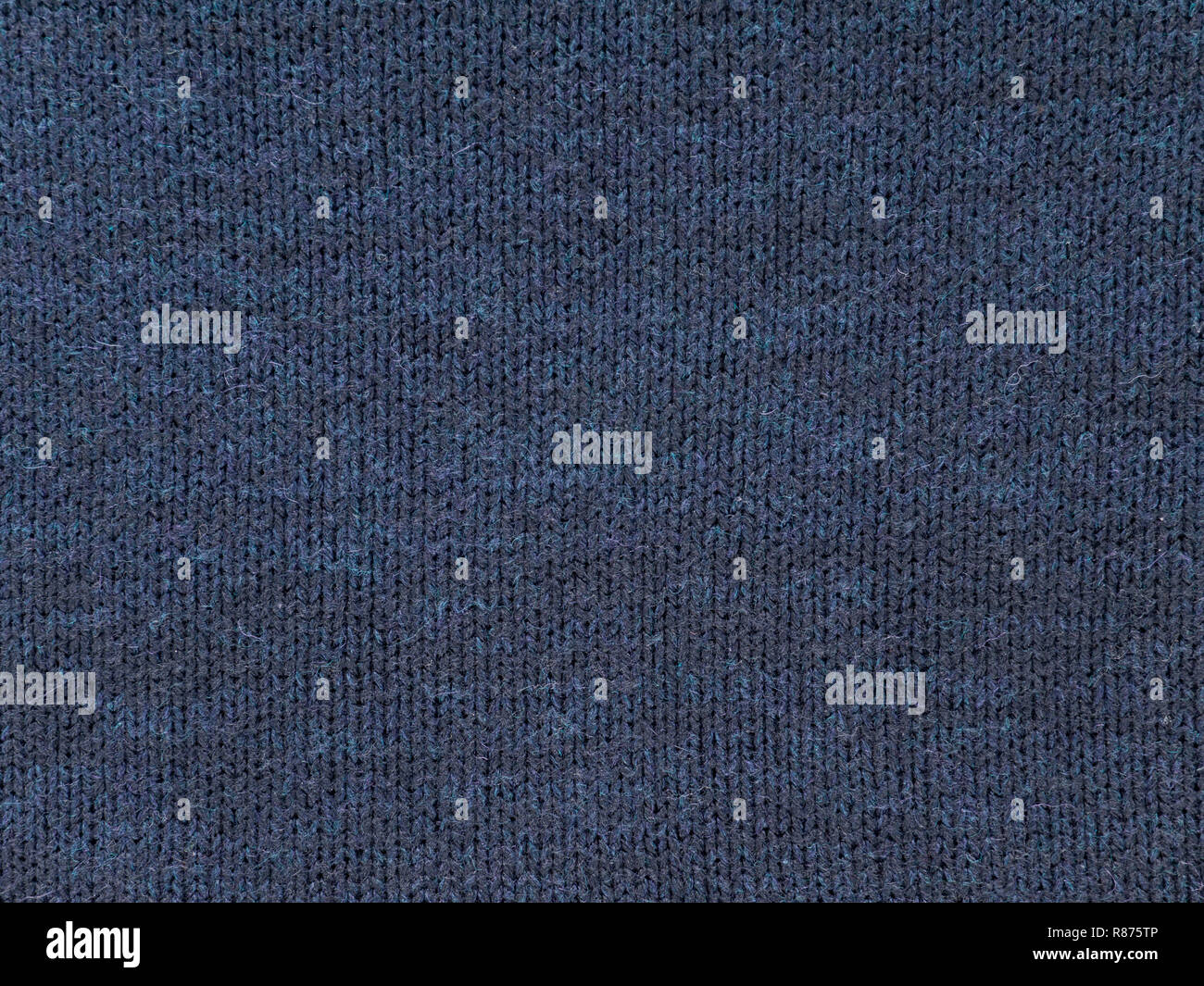 Dark blue cotton cold weather sweater dress fabric swatch Stock Photo