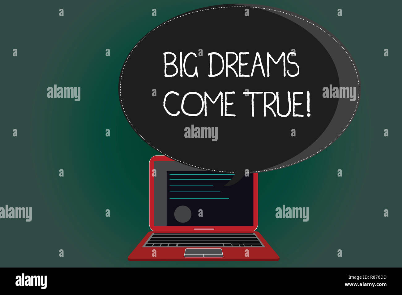 Handwriting text writing Big Dreams Come True. Concept meaning Great