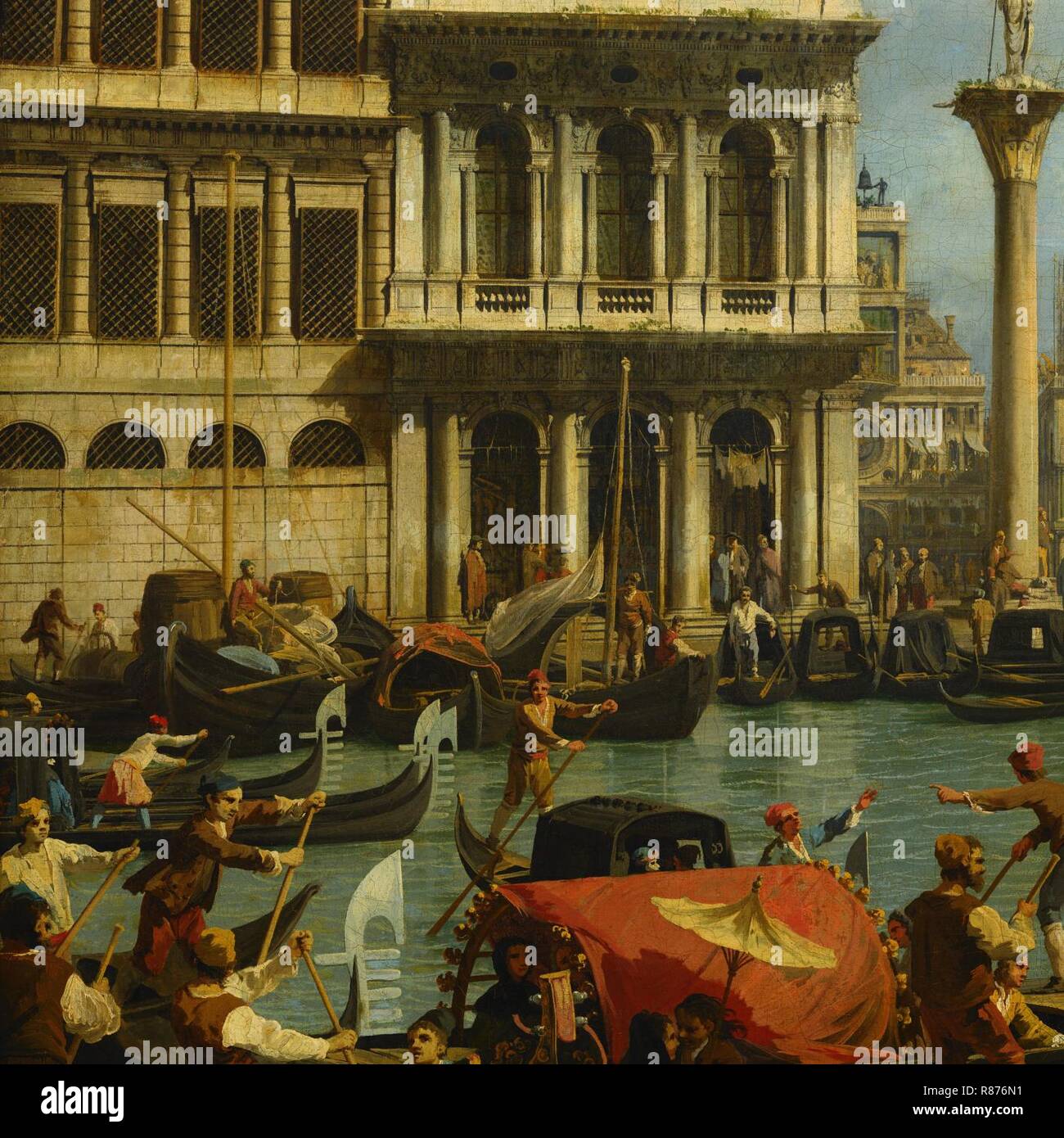 Canaletto - Bucentaur's return to the pier by the Palazzo Ducale Stock ...
