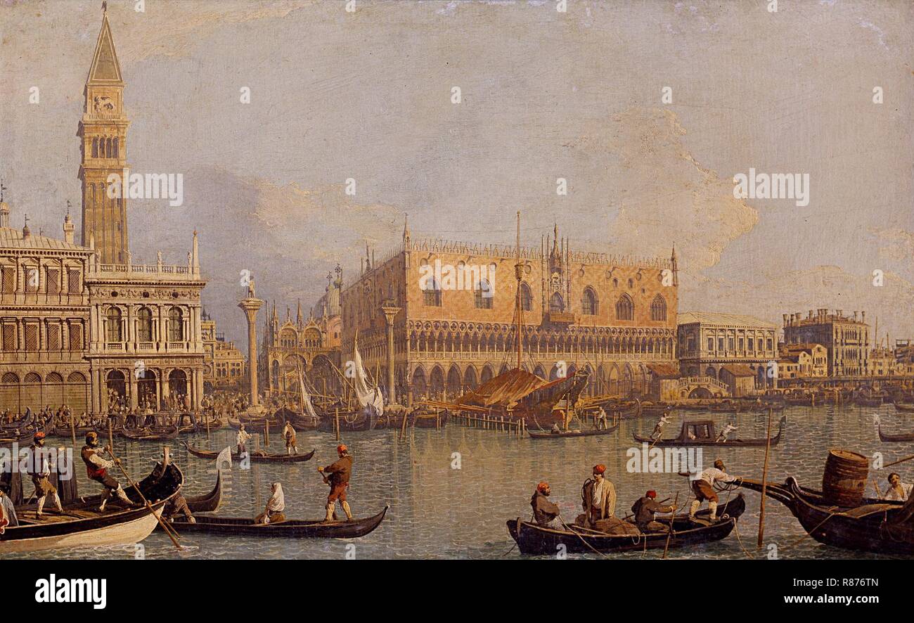 Canaletto - Veduta del Palazzo Ducale di Venezia Stock Photo - Alamy