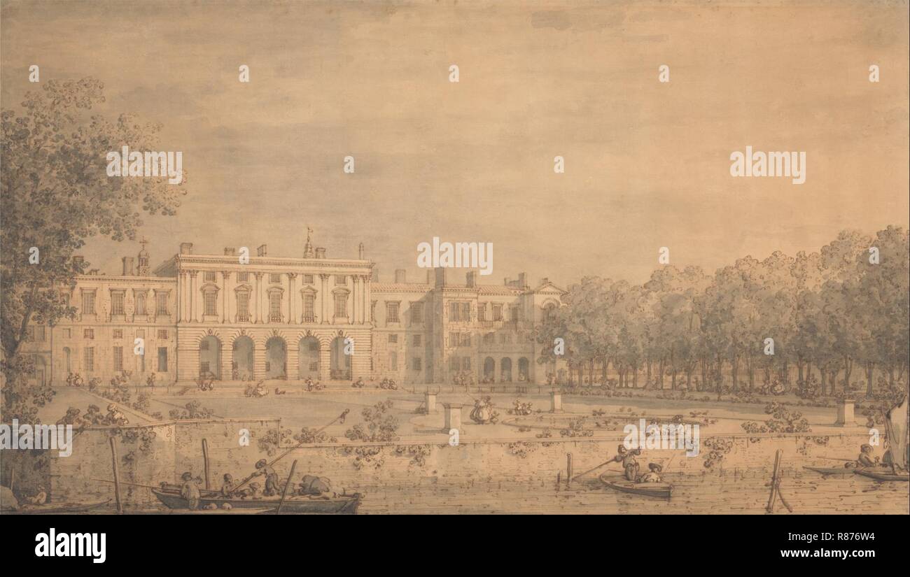 Canaletto - View of Old Somerset House from the Thames Stock Photo - Alamy