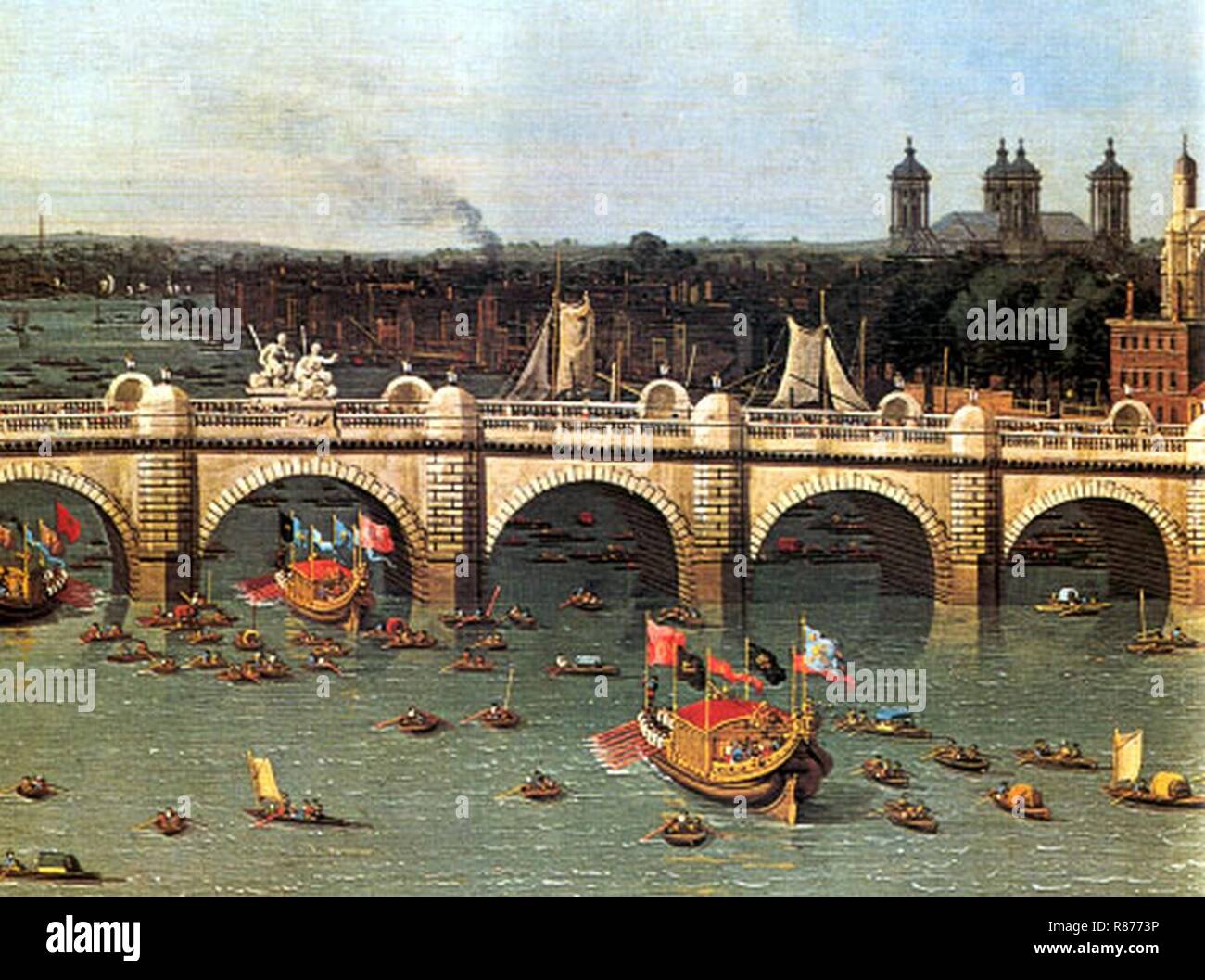 Canaletto Westminster Bridge From The North On Lord Mayor S Day 1746 47 Detail Stock Photo Alamy