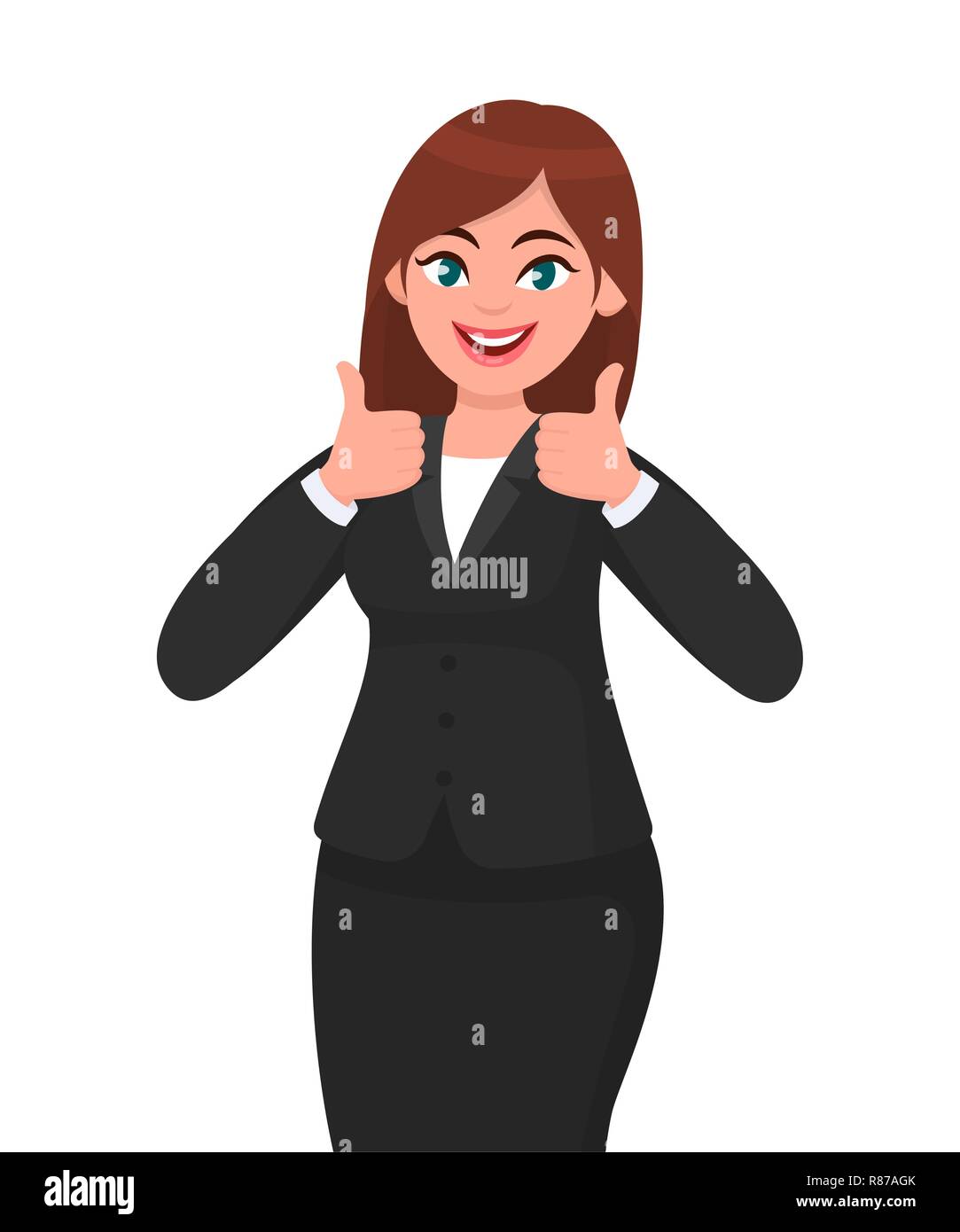 Smiling corporate woman looking Stock Vector Images Alamy